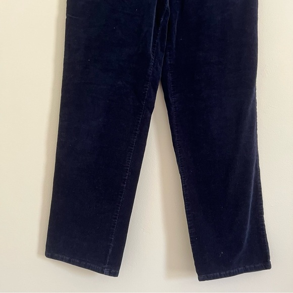 Ruby Rd. Womens Black Straight Leg Jeans Velvet Navy Blue 8 Cotton Work Preppy - Picture 3 of 13